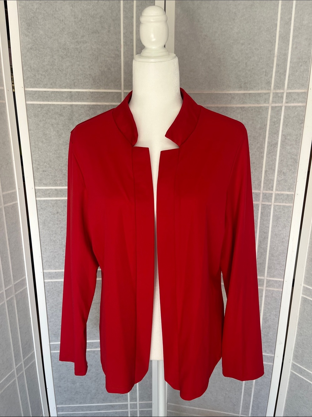 Red Open-Front Women's Jacket